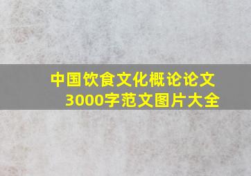 中国饮食文化概论论文3000字范文图片大全