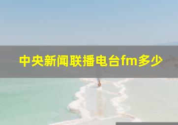 中央新闻联播电台fm多少