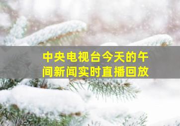 中央电视台今天的午间新闻实时直播回放