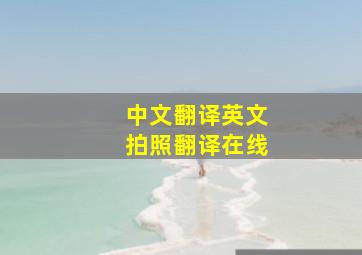 中文翻译英文拍照翻译在线