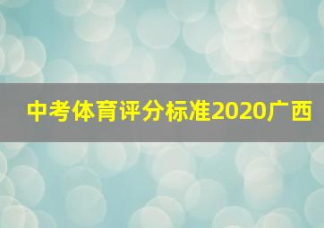 中考体育评分标准2020广西