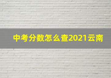 中考分数怎么查2021云南