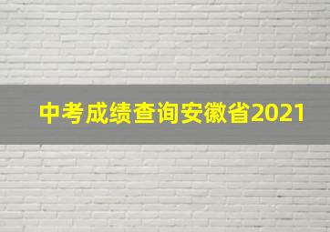 中考成绩查询安徽省2021