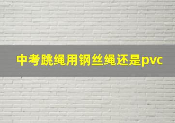 中考跳绳用钢丝绳还是pvc