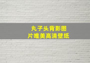 丸子头背影图片唯美高清壁纸