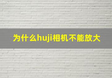 为什么huji相机不能放大