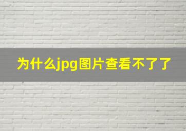 为什么jpg图片查看不了了