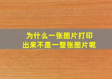 为什么一张图片打印出来不是一整张图片呢