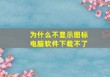 为什么不显示图标电脑软件下载不了