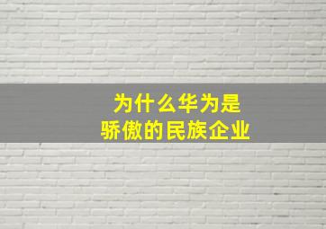 为什么华为是骄傲的民族企业