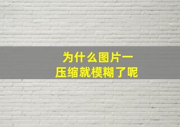 为什么图片一压缩就模糊了呢