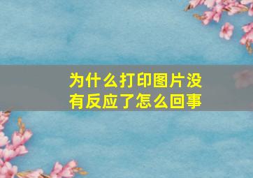 为什么打印图片没有反应了怎么回事