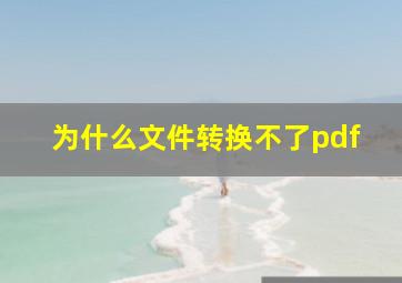 为什么文件转换不了pdf