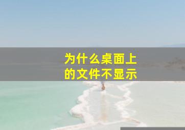 为什么桌面上的文件不显示