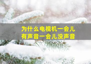 为什么电视机一会儿有声音一会儿没声音