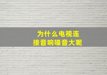 为什么电视连接音响噪音大呢