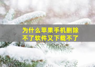 为什么苹果手机删除不了软件又下载不了