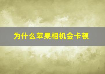 为什么苹果相机会卡顿