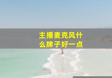 主播麦克风什么牌子好一点