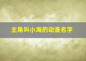 主角叫小海的动漫名字