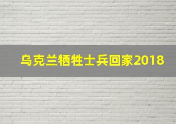 乌克兰牺牲士兵回家2018