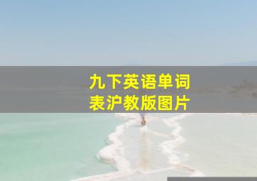 九下英语单词表沪教版图片