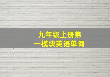 九年级上册第一模块英语单词