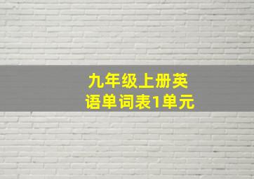 九年级上册英语单词表1单元