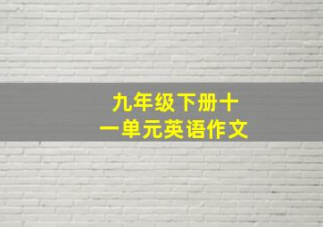 九年级下册十一单元英语作文