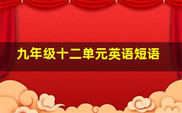 九年级十二单元英语短语