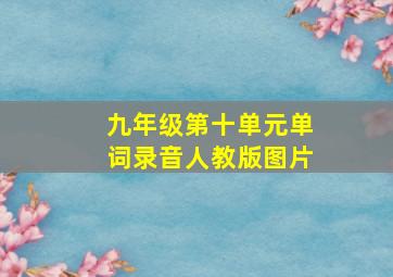 九年级第十单元单词录音人教版图片