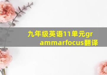 九年级英语11单元grammarfocus翻译