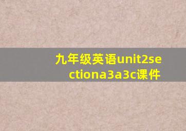 九年级英语unit2sectiona3a3c课件