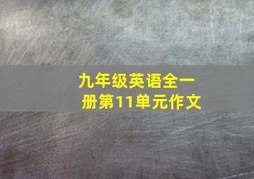 九年级英语全一册第11单元作文