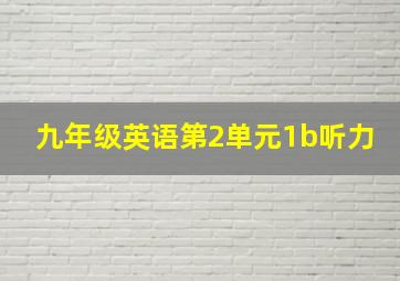 九年级英语第2单元1b听力