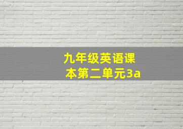 九年级英语课本第二单元3a