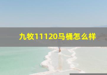 九牧11120马桶怎么样