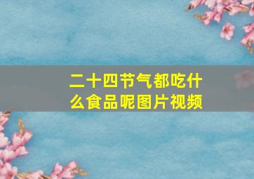 二十四节气都吃什么食品呢图片视频