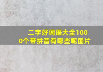 二字好词语大全1000个带拼音有哪些呢图片