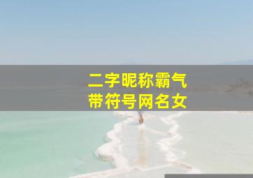 二字昵称霸气带符号网名女