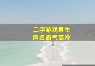 二字游戏男生网名霸气高冷