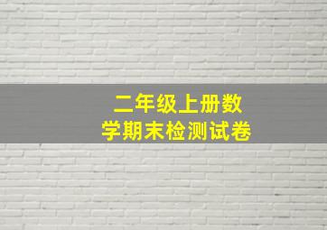 二年级上册数学期末检测试卷