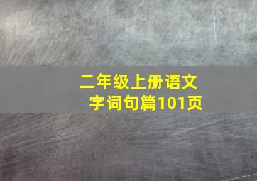 二年级上册语文字词句篇101页