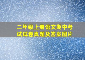 二年级上册语文期中考试试卷真题及答案图片