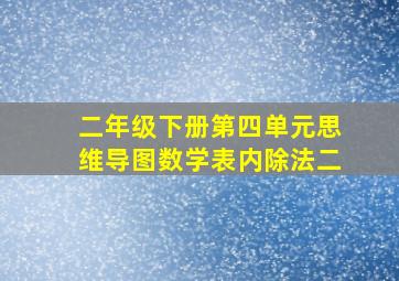 二年级下册第四单元思维导图数学表内除法二