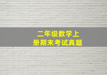 二年级数学上册期末考试真题