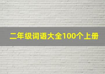 二年级词语大全100个上册