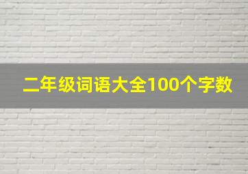 二年级词语大全100个字数