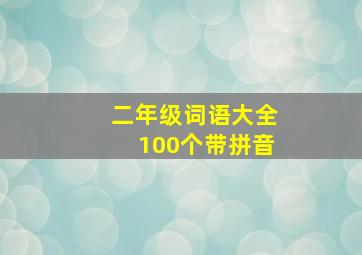 二年级词语大全100个带拼音