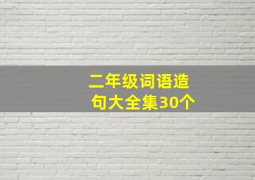 二年级词语造句大全集30个